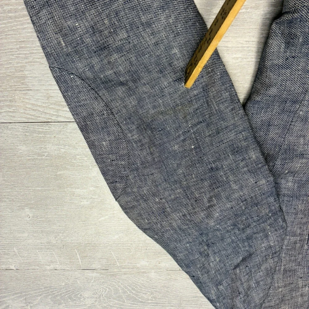 Banana Republic Blazer Mens 38S Blue Linen Tailored Fit Sport Coat 402018-00